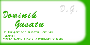 dominik gusatu business card